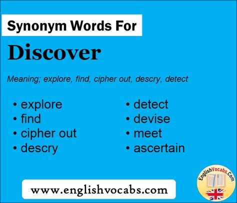 synonym for discover